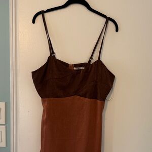 Miami Chocolate Brown Dress with Spaghetti Straps